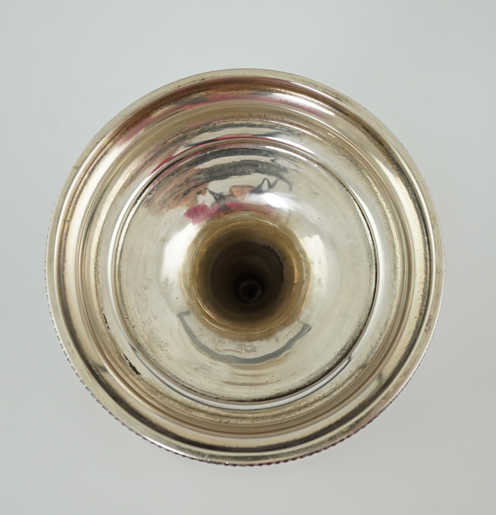 An Edwardian silver goblet, indistinct maker's mark